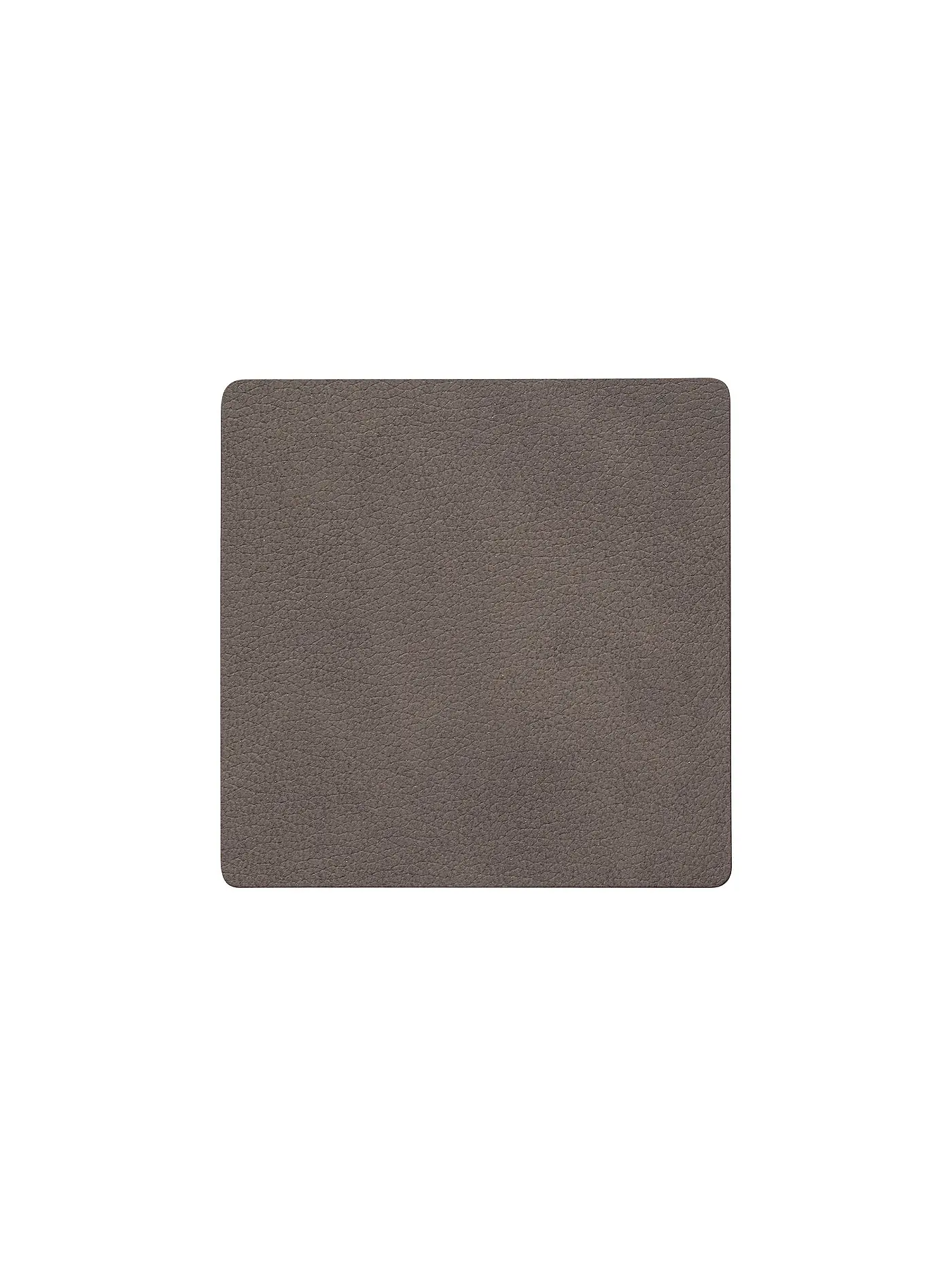 LIND DNA | Leder-Untersetzer eckig Nupo 10x10cm Sand | braun